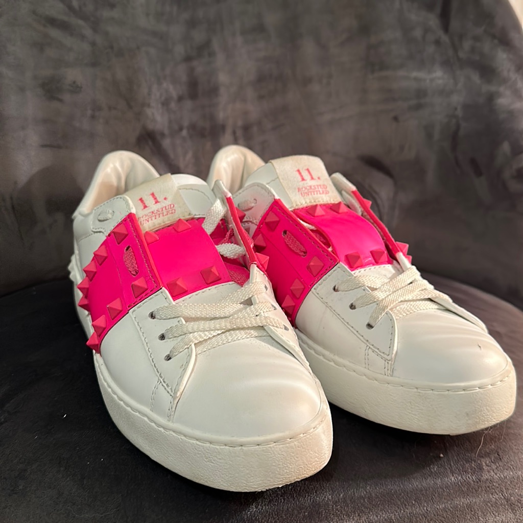 Valentino Garavani Leather Twotone Sneakers